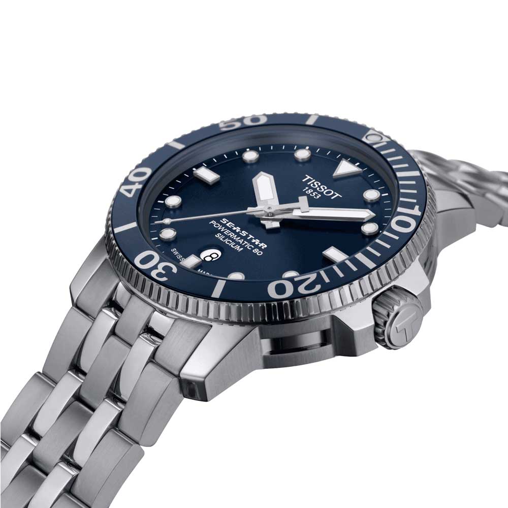 TISSOT T1204071104101 SEASTAR 1000 POWERMATIC 80 SILICIUM MEN'S WATCH - H2 Hub Watches