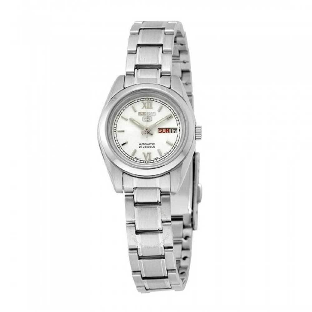 SEIKO 5 SYMK23K1 AUTOMATIC STAINLESS STEEL WOMEN'S SILVER WATCH - H2 Hub Watches