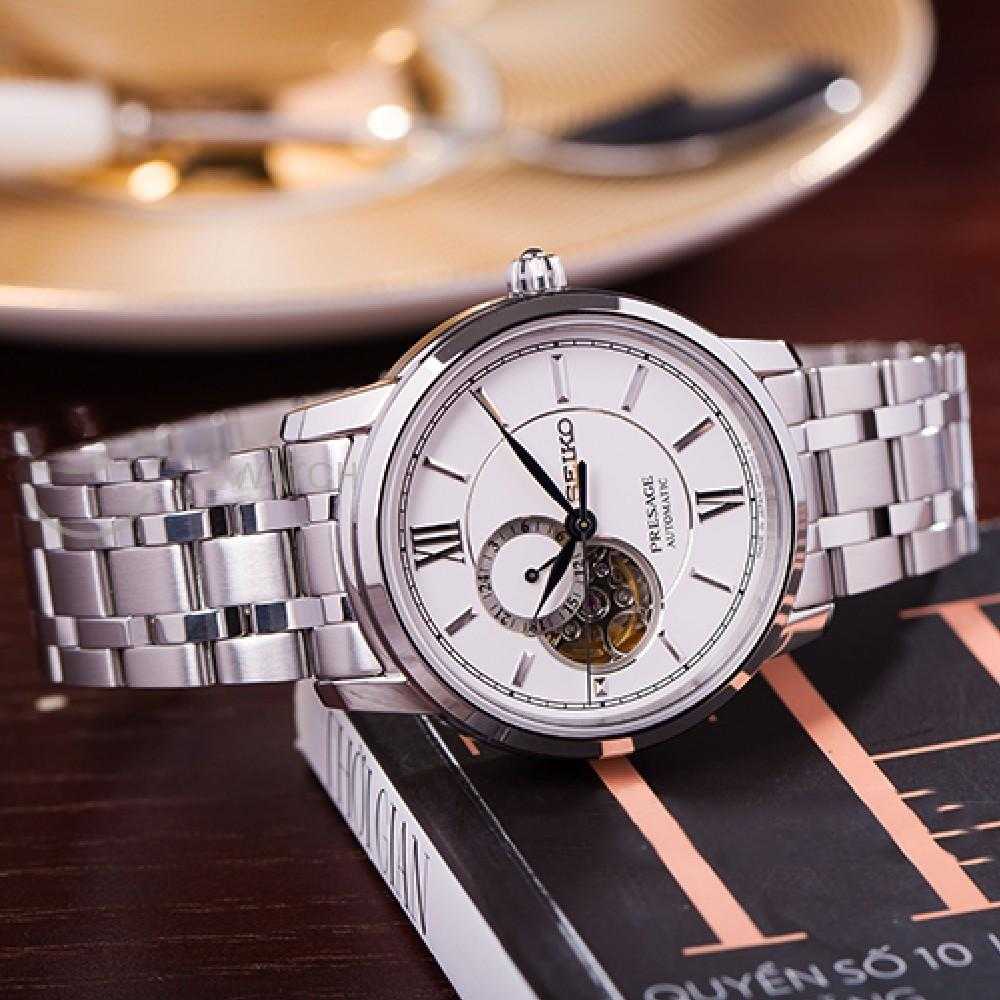SEIKO PRESAGE SSA365J1 AUTOMATIC STAINLESS STEEL MEN'S SILVER WATCH - H2 Hub Watches