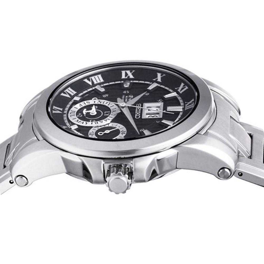 SEIKO PREMIER KINETIC SNP093P1 STAINLESS STEEL MEN'S SILVER WATCH - H2 Hub Watches