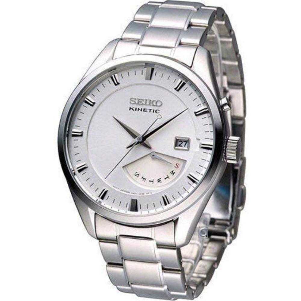 SEIKO GENERAL KINETIC SRN043P1 STAINLESS STEEL MEN'S SILVER WATCH - H2 Hub Watches