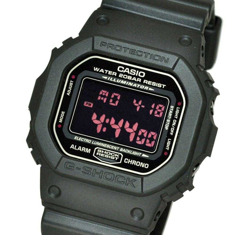 CASIO G-SHOCK DW-5600MS-1DR DIGITAL QUARTZ BLACK RESIN MEN'S WATCH - H2 Hub Watches