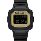 REEBOK PROUD DIGITAL WATCH BLACK/GOLD MEN WATCH RV-POD-G9-PBPB-B2