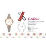 CATH KIDSTON QUARTZ METALLIC SPOT ROSE GOLD ALLOY CKL065ERG GREY LEATHER STRAP LADIES WATCH - H2 Hub Watches