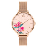 SARA MILLER PEONY ROSE GOLD DIAL ROSE GOLD MESH STRAP WATCH SA4034