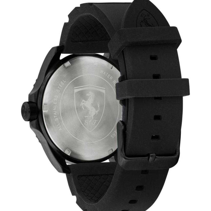 FERRARI SCUDERIA XX KERS ANALOG QUARTZ BLACK STAINLESS STEEL 0830465 SILICONE STRAP MEN'S WATCH - H2 Hub Watches