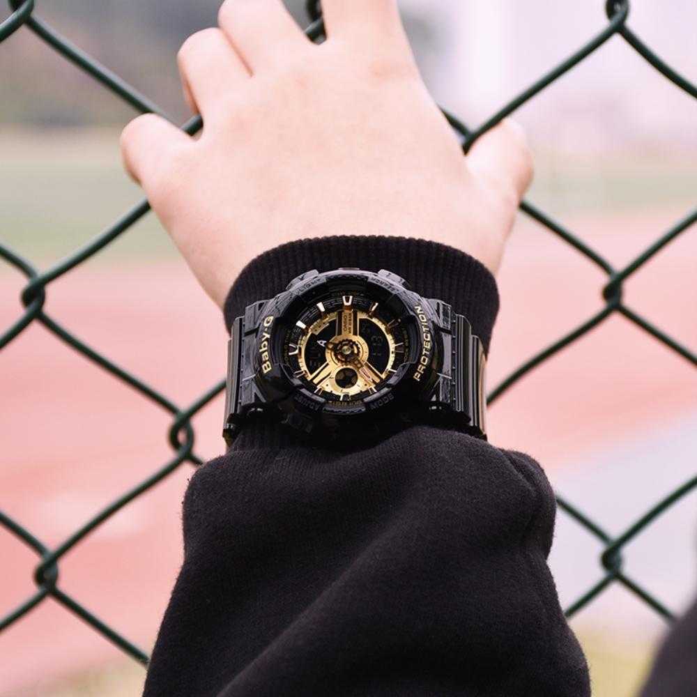 CASIO BABY-G BA-110-1ADR DIGITAL QUARTZ BLACK RESIN WOMEN'S WATCH - H2 Hub Watches
