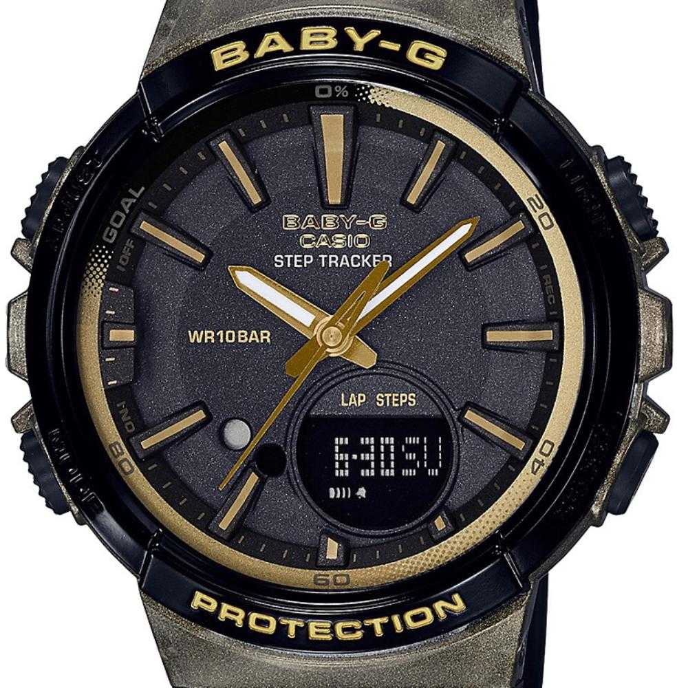CASIO BABY-G BGS-100GS-1ADR DIGITAL QUARTZ BLACK RESIN WOMEN'S WATCH - H2 Hub Watches