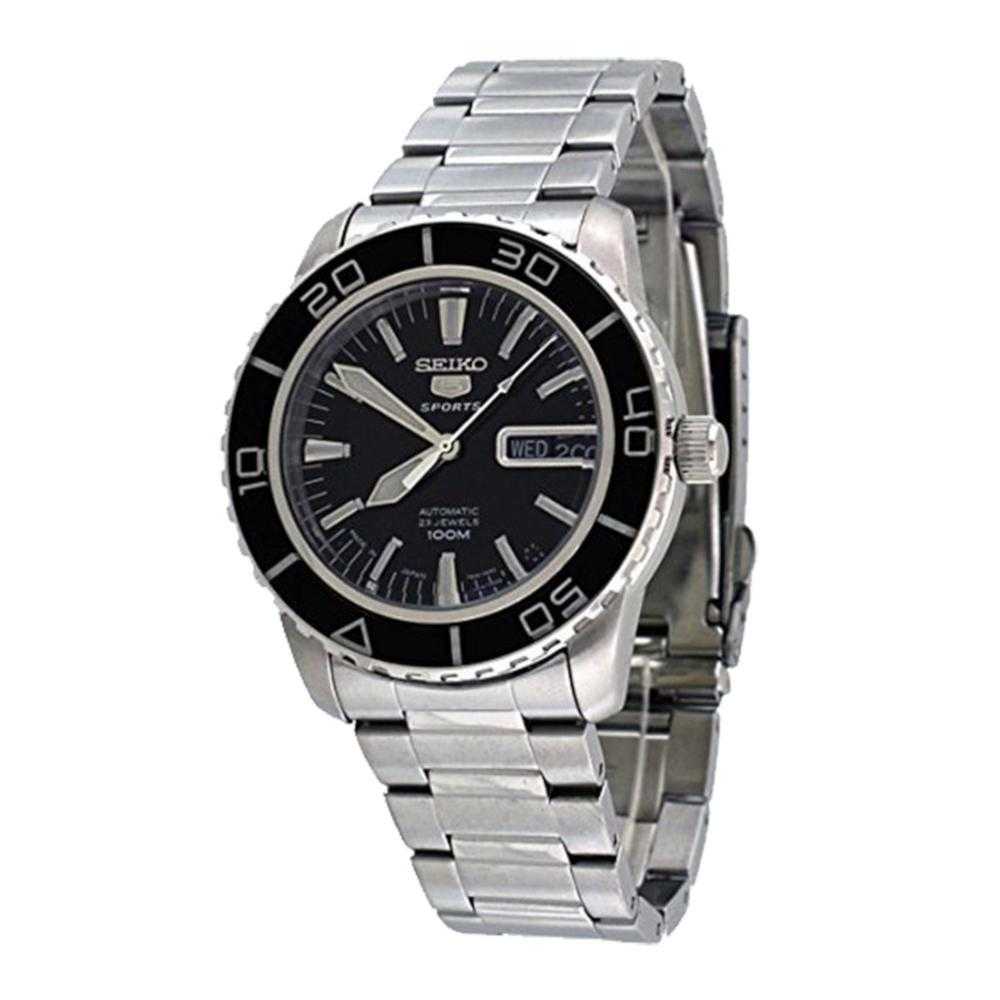 SEIKO 5 SPORTS SNZH55J1 AUTOMATIC STAINLESS STEEL MEN'S SILVER WATCH - H2 Hub Watches