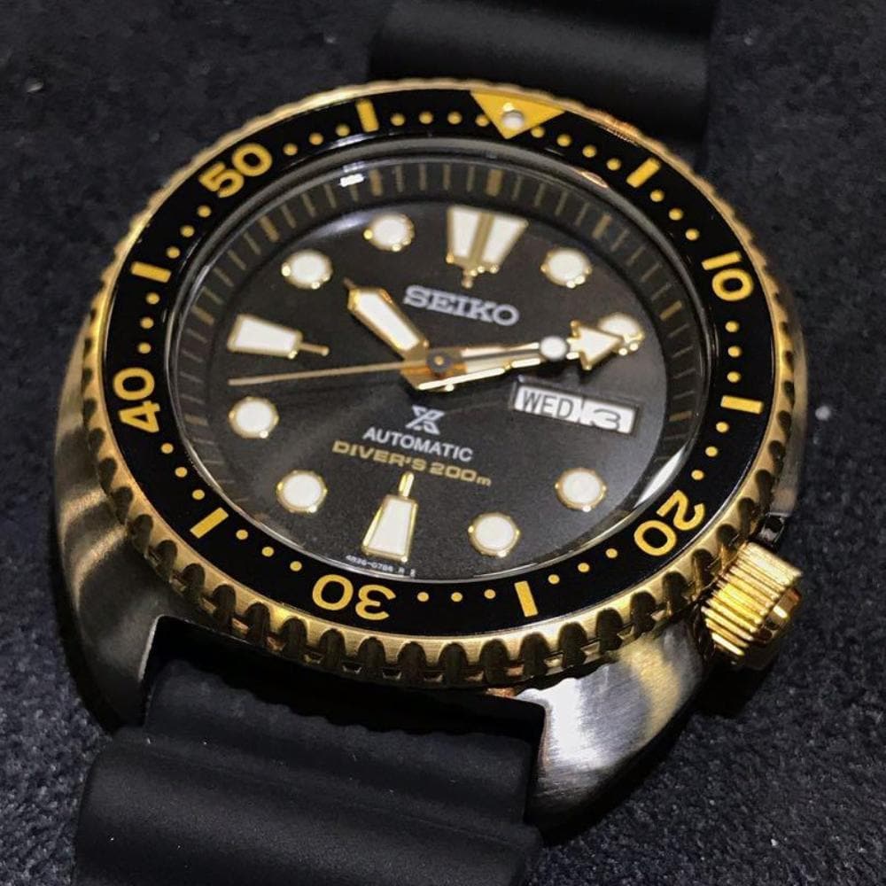 SEIKO PROSPEX SRPD46K1 DIVER BLACK TURTLE MEN'S WATCH - H2 Hub Watches