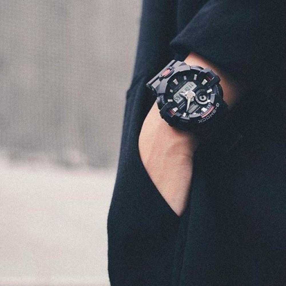 CASIO G-SHOCK GA-700-1ADR DIGITAL QUARTZ BLACK RESIN MEN'S WATCH - H2 Hub Watches