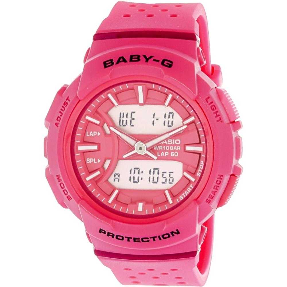 CASIO BABY-G BGA-240-4ADR RUNNING DIGITAL QUARTZ PINK RESIN WOMEN'S WATCH - H2 Hub Watches
