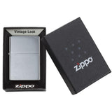 ZIPPO HIGH POLISH CHROME LIGHTER VINTAGE WITH SLASHES #230