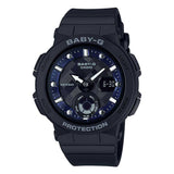 CASIO BABY-G BGA-250-1ADR BLACK STAINLESS STEEL RESIN STRAP WOMEN'S WATCH - H2 Hub Watches