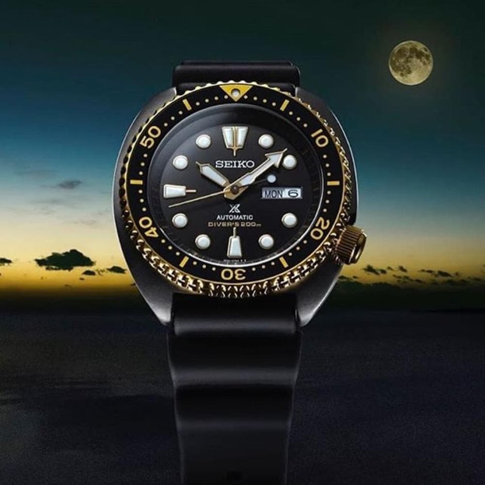 SEIKO PROSPEX SRPD46K1 DIVER BLACK TURTLE MEN'S WATCH - H2 Hub Watches