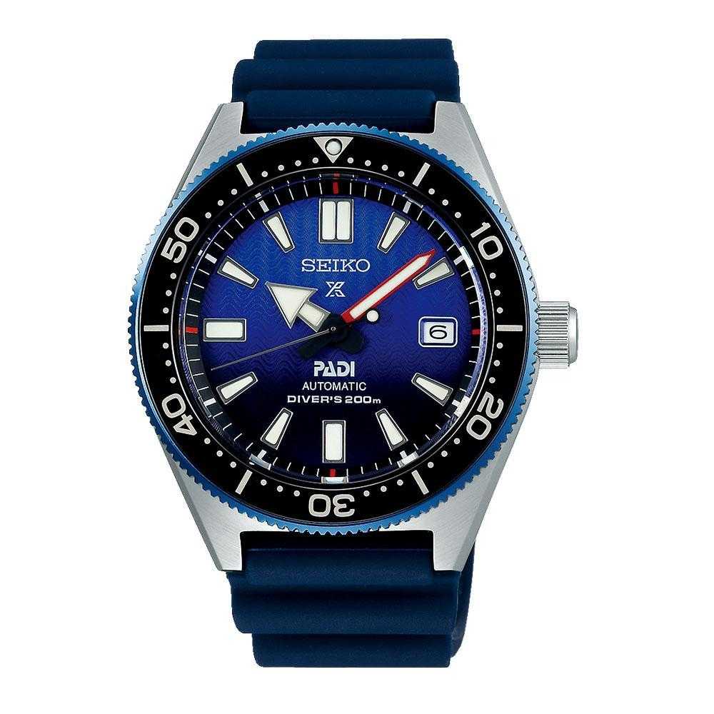 SEIKO PROSPEX SPB071J1 AUTOMATIC MEN'S BLUE RUBBER STRAP WATCH - H2 Hub Watches