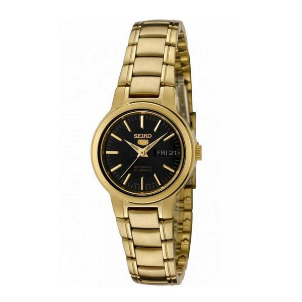 SEIKO 5 SYMK22K1 AUTOMATIC GOLD STAINLESS STEEL WOMEN'S WATCH - H2 Hub Watches