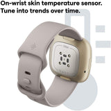 FITBIT SENSE HEALTH WATCH FB512GLWT-FRCJK LUNAR WHITE/SOFT GOLD STAINLESS STEEL