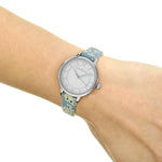 CATH KIDSTON QUARTZ WELLESLEY BLOSSOM SILVER ALLOY CKL046US BLUE PU STRAP LADIES WATCH - H2 Hub Watches