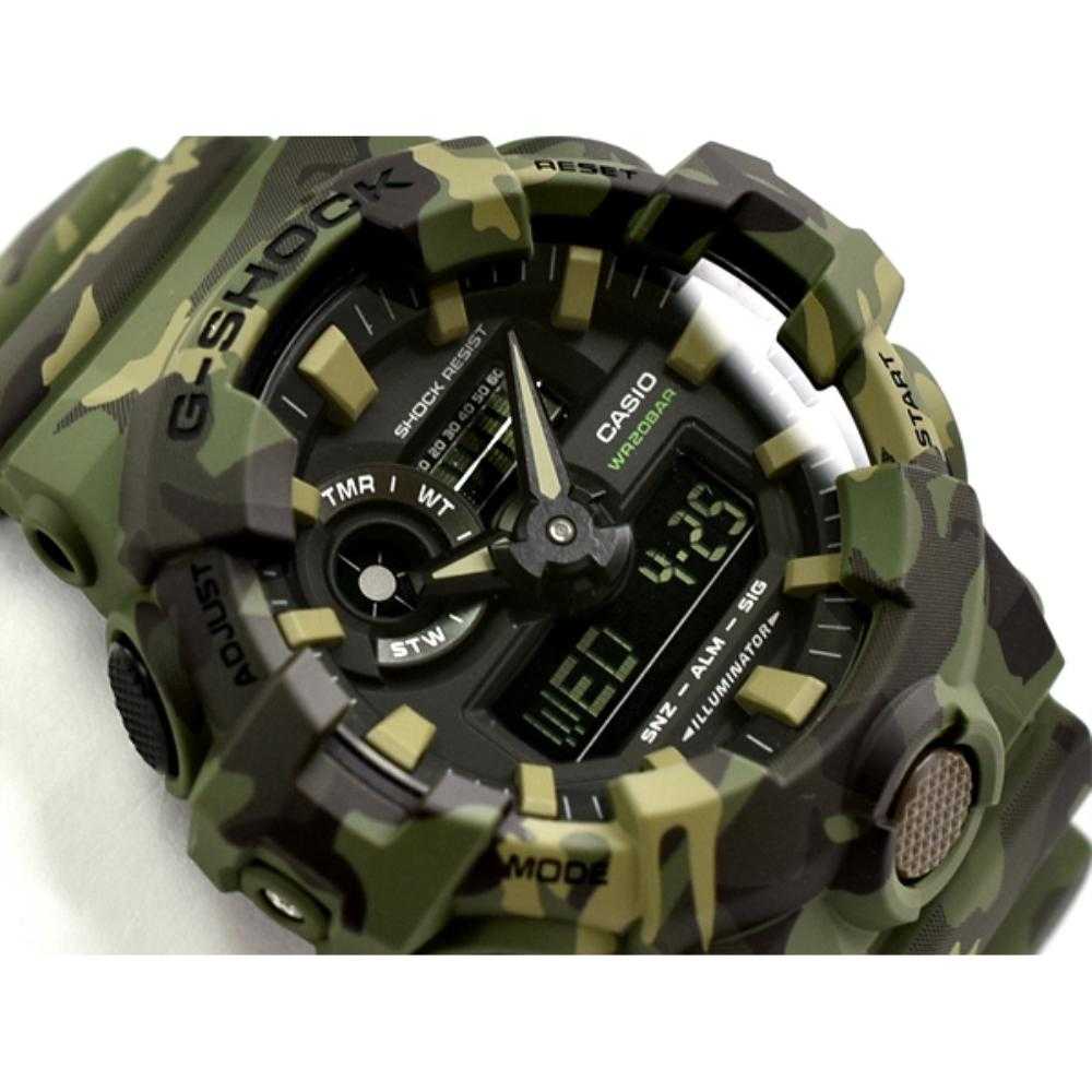 CASIO G-SHOCK GA-700CM-3ADR DIGITAL QUARTZ GREEN CAMO MEN'S WATCH - H2 Hub Watches