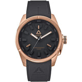 REEBOK RD-DEA-G2-S31A-A3 ROSE GOLD CASE BLACK DIAL SILICON STRAP MEN'S WATCH