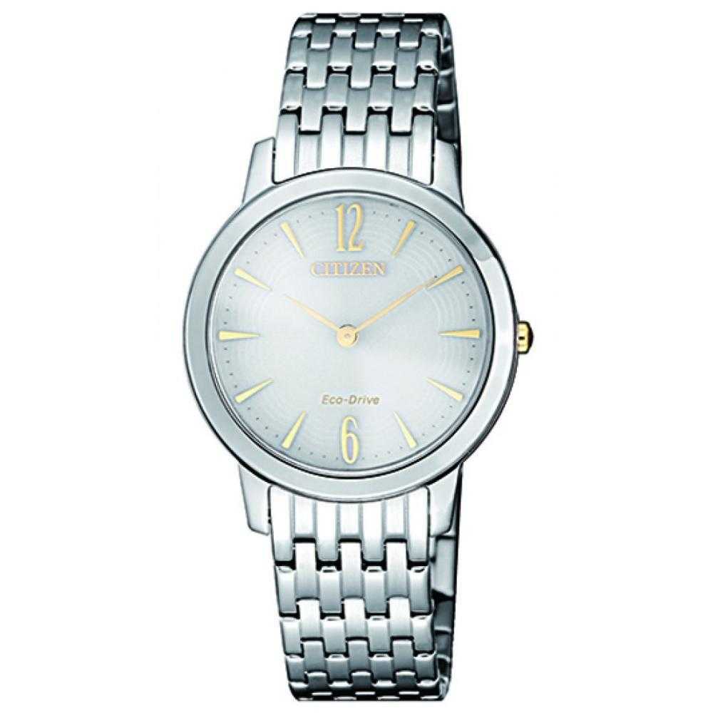 CITIZEN EX1498-87A ECO-DRIVE TWO TONE STAINLESS STEEL WOMEN'S WATCH - H2 Hub Watches