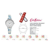 CATH KIDSTON QUARTZ WELLESLEY BLOSSOM SILVER ALLOY CKL046US BLUE PU STRAP LADIES WATCH - H2 Hub Watches