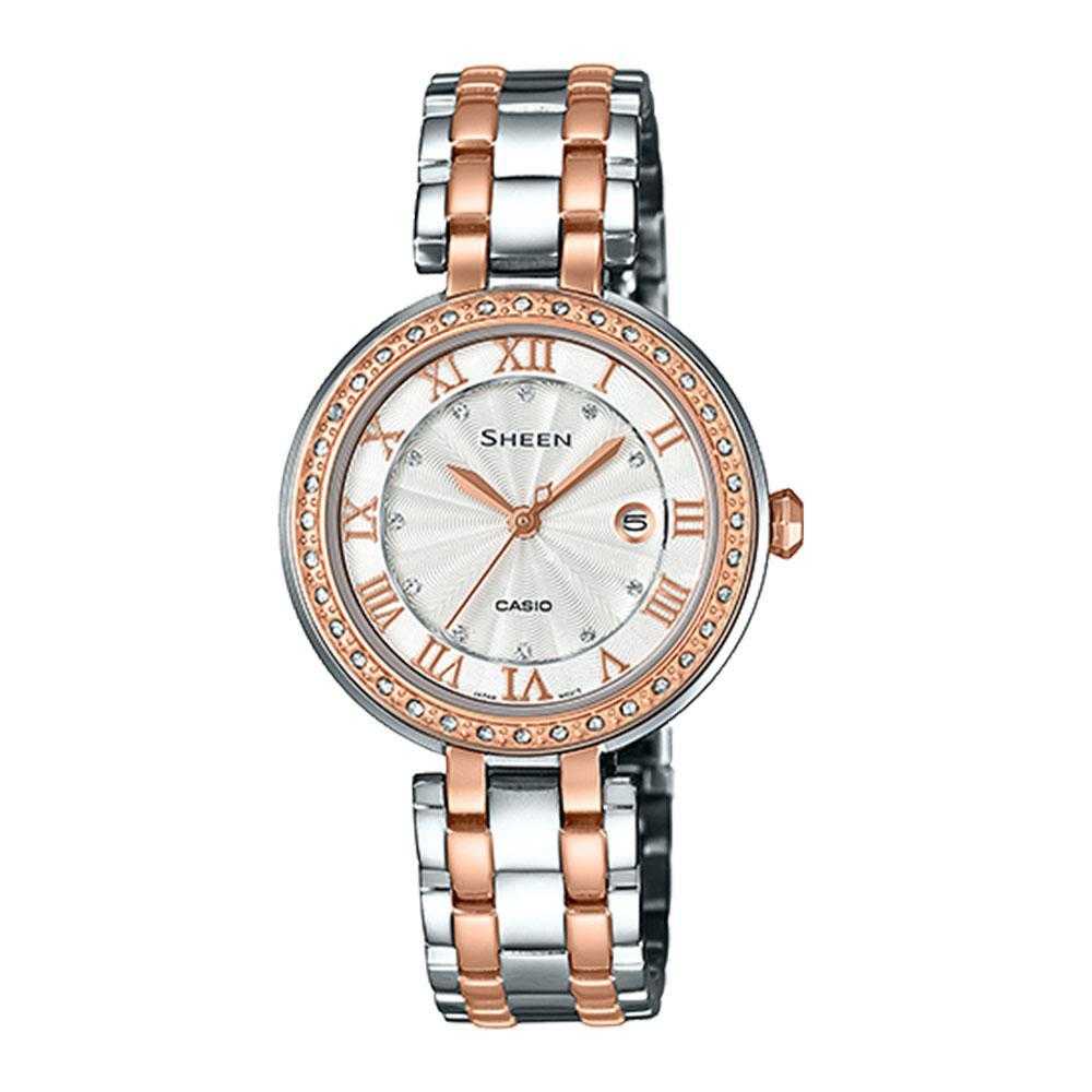 CASIO SHEEN SHE-4034BSG-7AUDR QUARTZ TWO TONE STAINLESS STEEL WOMEN'S WATCH - H2 Hub Watches