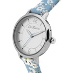 CATH KIDSTON QUARTZ WELLESLEY BLOSSOM SILVER ALLOY CKL046US BLUE PU STRAP LADIES WATCH - H2 Hub Watches