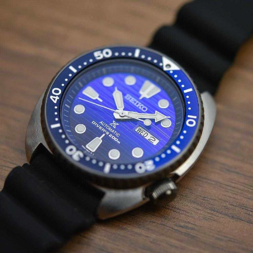 SEIKO PROSPEX DIVER AUTOMATIC "SAVE THE OCEAN" TURTLE SRPC91K1 MEN'S BLACK RUBBER STRAP WATCH - H2 Hub Watches