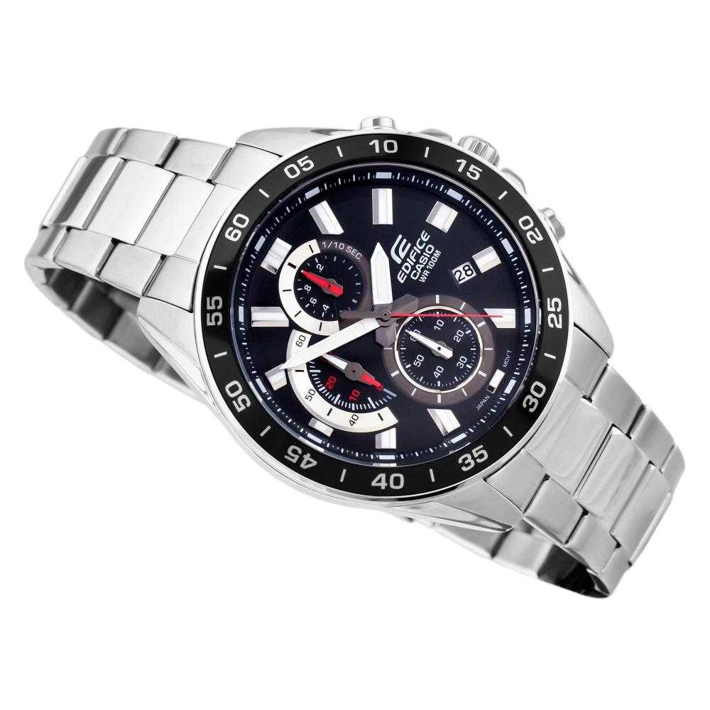 CASIO EDIFICE EFV-550D-1AVUDF CHRONOGRAPH SILVER STAINLESS STEEL MEN'S WATCH - H2 Hub Watches