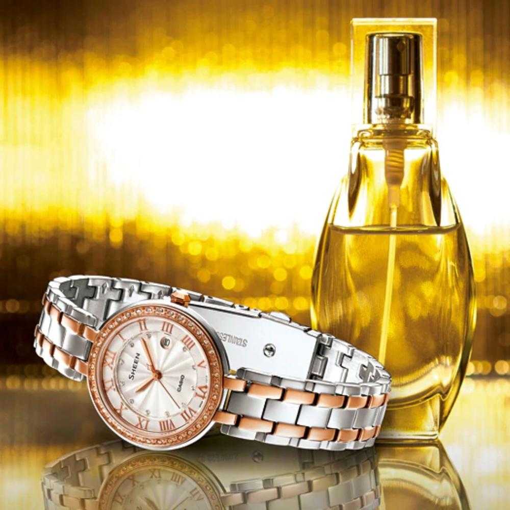 CASIO SHEEN SHE-4034BSG-7AUDR QUARTZ TWO TONE STAINLESS STEEL WOMEN'S WATCH - H2 Hub Watches