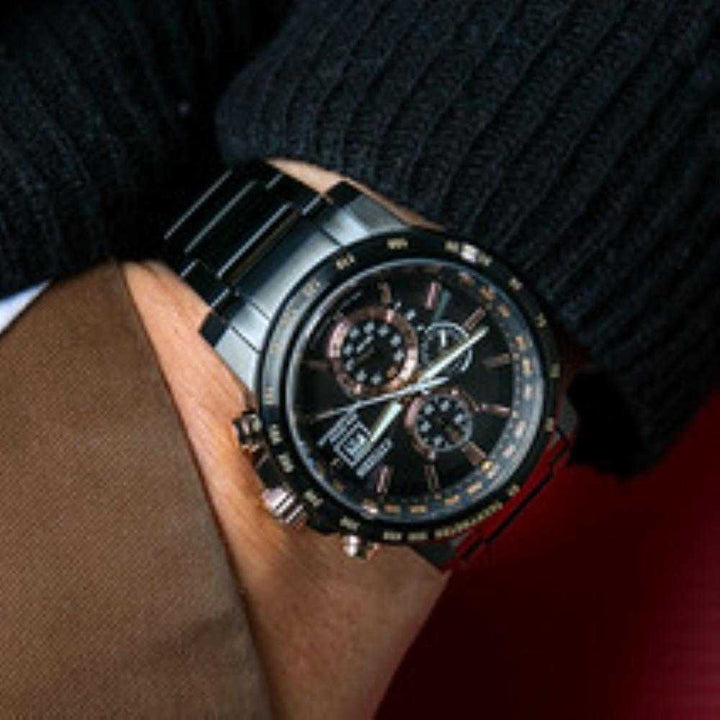 CITIZEN AT8127-85F ECO-DRIVE CHRONOGRAPH BLACK STAINLESS STEEL MEN'S WATCH - H2 Hub Watches