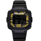 REEBOK PROUD DIGITAL WATCH BLACK/GOLD CAMO MEN WATCH RV-POD-G9-PBPB-BY