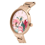 CATH KIDSTON QUARTZ PAINTBOX FLOWERS ROSE GOLD STAINLESS STEEL CKL050RGM LADIES WATCH - H2 Hub Watches