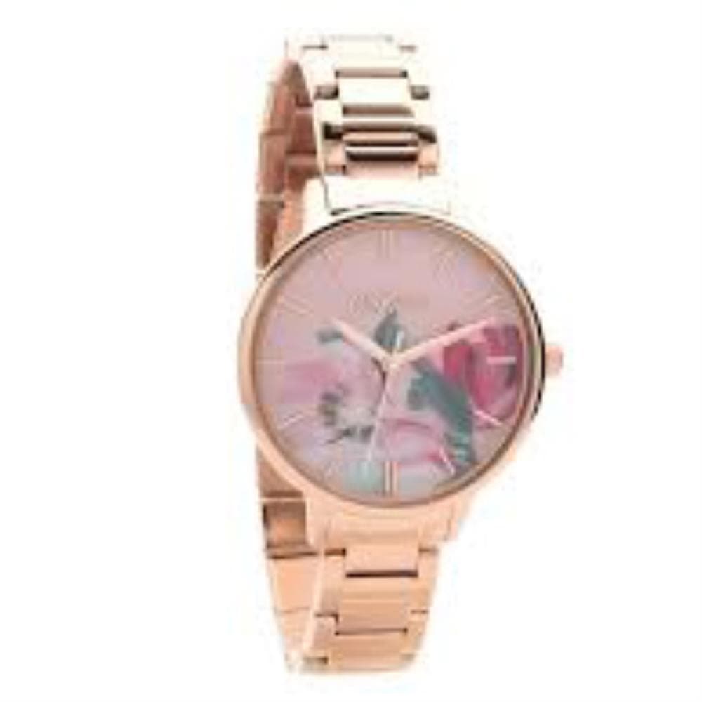 CATH KIDSTON QUARTZ PAINTBOX FLOWERS ROSE GOLD STAINLESS STEEL CKL050RGM LADIES WATCH - H2 Hub Watches