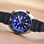 SEIKO PROSPEX DIVER AUTOMATIC "SAVE THE OCEAN" TURTLE SRPC91K1 MEN'S BLACK RUBBER STRAP WATCH - H2 Hub Watches