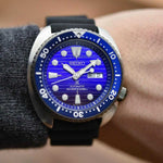 SEIKO PROSPEX DIVER AUTOMATIC "SAVE THE OCEAN" TURTLE SRPC91K1 MEN'S BLACK RUBBER STRAP WATCH - H2 Hub Watches