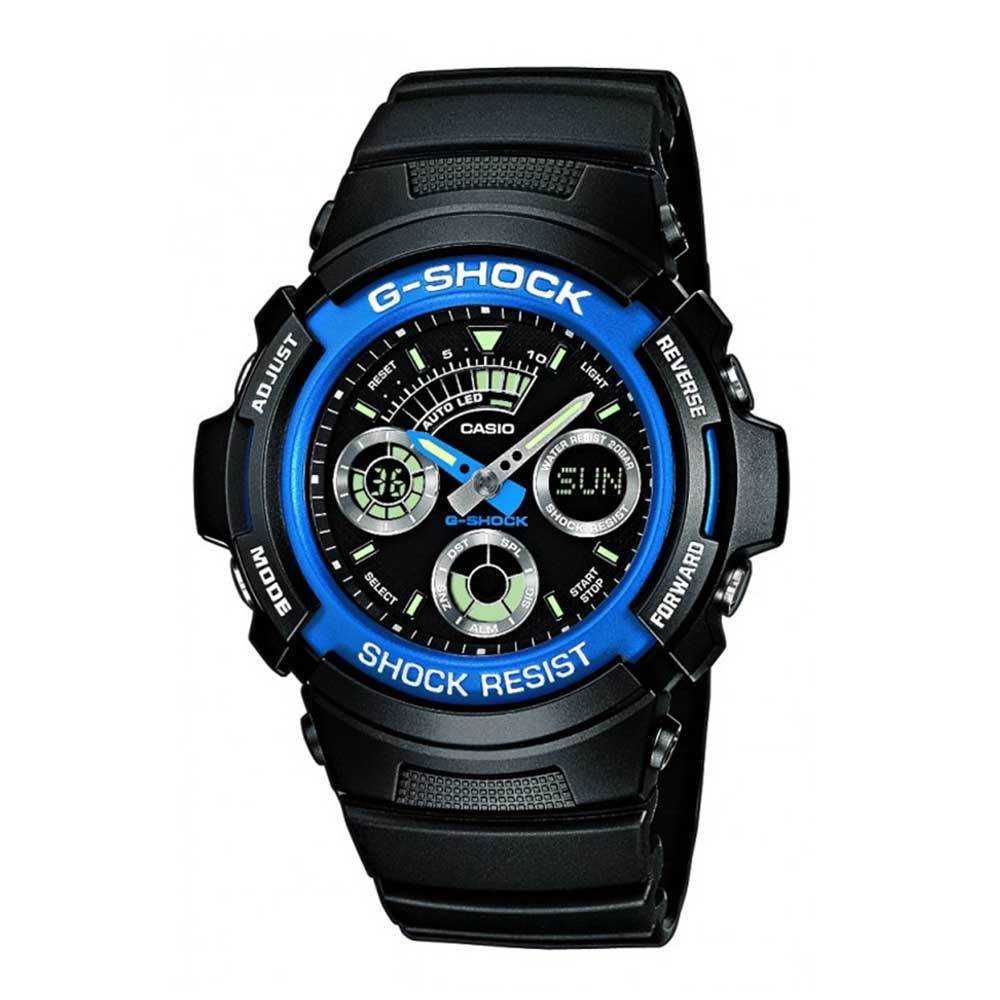 CASIO G-SHOCK AW-591-2ADR DIGITAL QUARTZ BLACK RESIN MEN'S WATCH - H2 Hub Watches