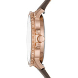 FOSSIL ES4889 IZZY MULTIFUNCTION GRAY LEATHER WOMEN'S WATCH