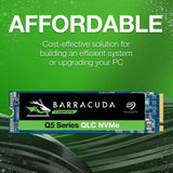 SEAGATE BARRACUDA Q5 M.2 2280 1TB PCIE GEN3 X4 NVME 1.3 3D QLC INTERNAL SOLID STATE DRIVE (SSD) ZP1000CV3A001