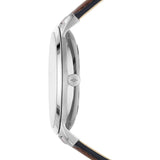 FOSSIL FS5838 THE MINIMALIST SOLAR-POWERED DARK BROWN ECO LEATHER MEN'S WATCH