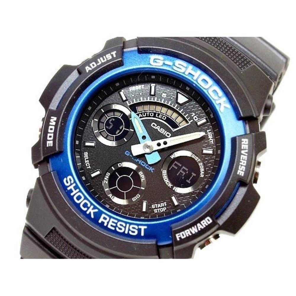 CASIO G-SHOCK AW-591-2ADR DIGITAL QUARTZ BLACK RESIN MEN'S WATCH - H2 Hub Watches