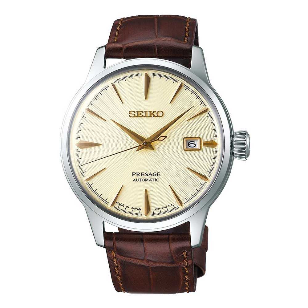 SEIKO PRESAGE COCKTAIL SRPC99J1 AUTOMATIC MEN'S BROWN LEATHER STRAP WATCH - H2 Hub Watches