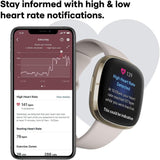 FITBIT SENSE HEALTH WATCH FB512GLWT-FRCJK LUNAR WHITE/SOFT GOLD STAINLESS STEEL