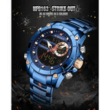 NAVIFORCE NF9163 BE/BE BLUE STAINLESS STEEL MEN WATCH