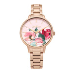 CATH KIDSTON QUARTZ PAINTBOX FLOWERS ROSE GOLD STAINLESS STEEL CKL050RGM LADIES WATCH - H2 Hub Watches