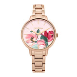 CATH KIDSTON QUARTZ PAINTBOX FLOWERS ROSE GOLD STAINLESS STEEL CKL050RGM LADIES WATCH - H2 Hub Watches