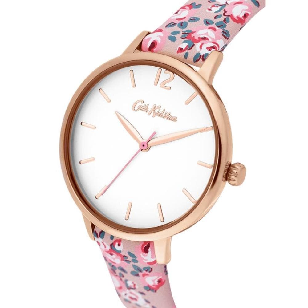 CATH KIDSTON QUARTZ PINK FLORAL ALLOY CKL067PRG WOMEN'S WATCH - H2 Hub Watches