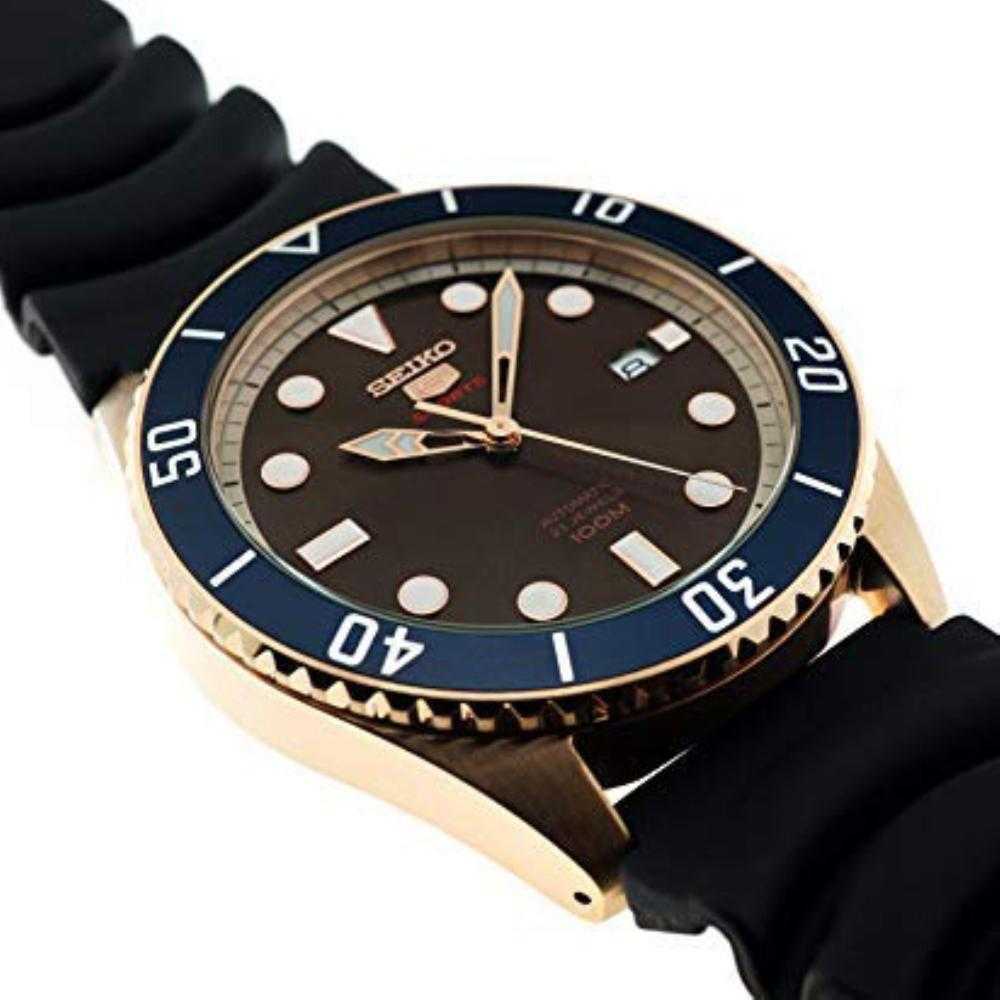 SEIKO 5 SPORTS SRPB96K1 AUTOMATIC MEN'S BLUE RUBBER STRAP WATCH - H2 Hub Watches